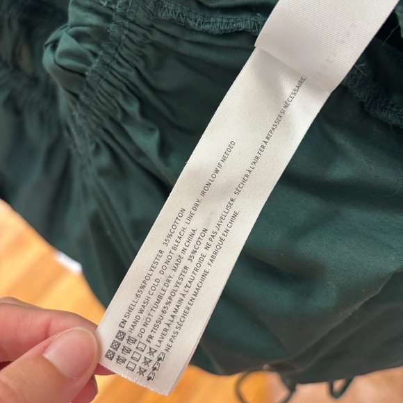 En Saison Poplin Blouse, dark green, size small - Picture 6 of 6